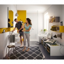 Baterie cada-dus Kludi, Pure & Easy, crom